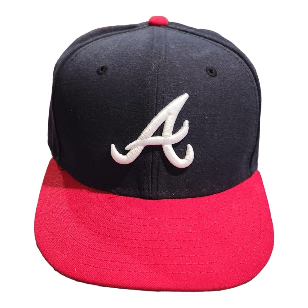 New Era Atlanta Braves Hat Cap 59Fifty Fitted 6 7/8 On Field MLB